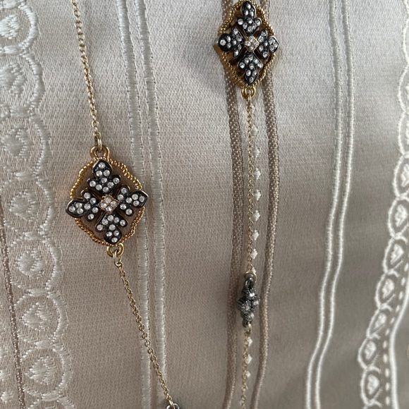 Jewelry - Long necklace silver and gold. $15 beautiful custom piece